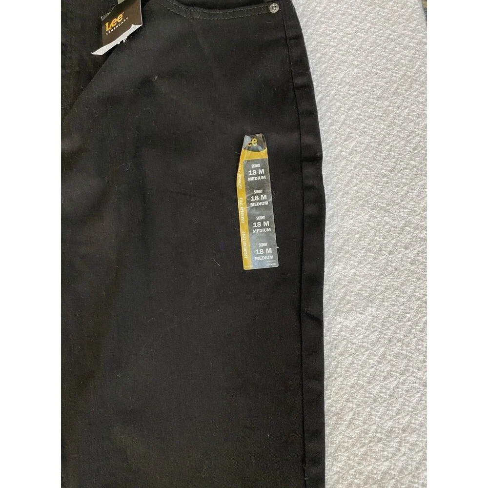 NWT Lee Legendary Skinny Jeans Women’s 18 Medium True Black Stretch Denim